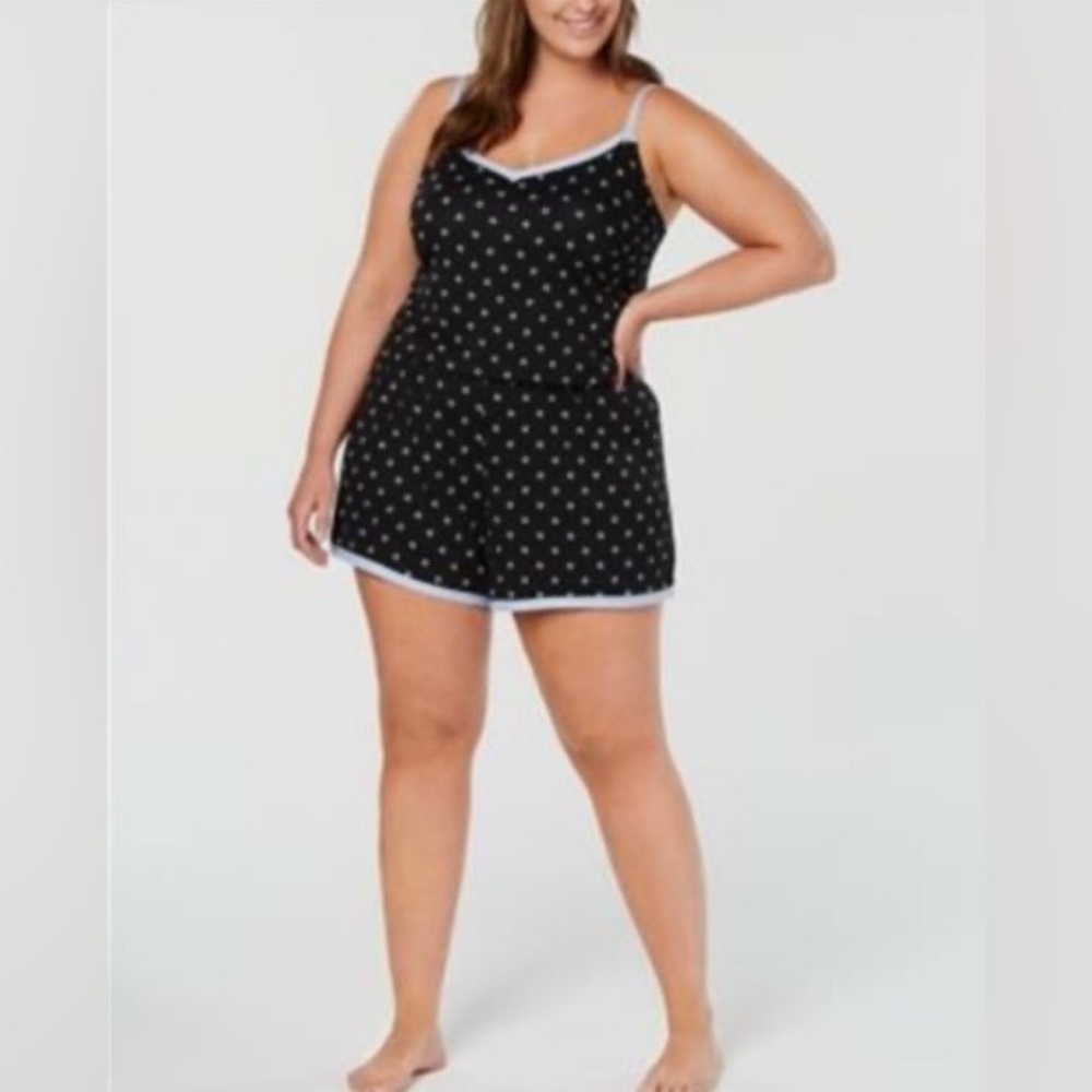 ALFANI  Womenś Comfy Sleepwear Pajama Romper Plus Size 3X Navy & blue Color